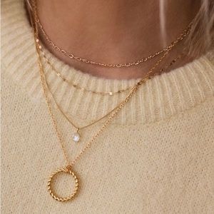 Leah Alexandra sold out circle necklace.